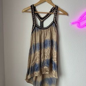 Gorgeous silk/ crochet tunic tank top
